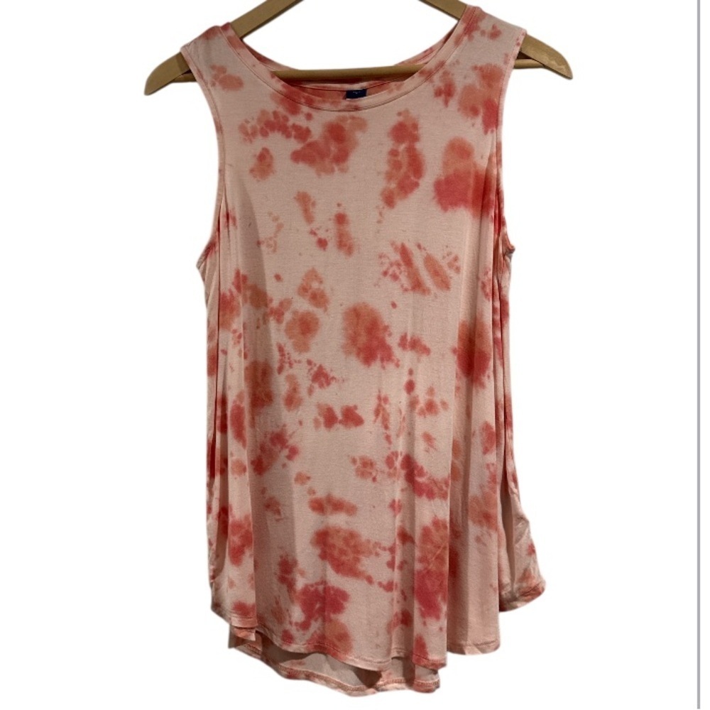 Old Navy Pink Tie-Dye Tank Top NEW small luxe oversized soft